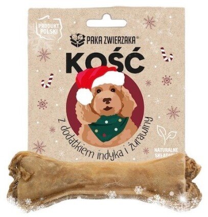 Paka Zwierzaka Kość z indykiem i żurawiną 12 cm (rozmiar M) 55g