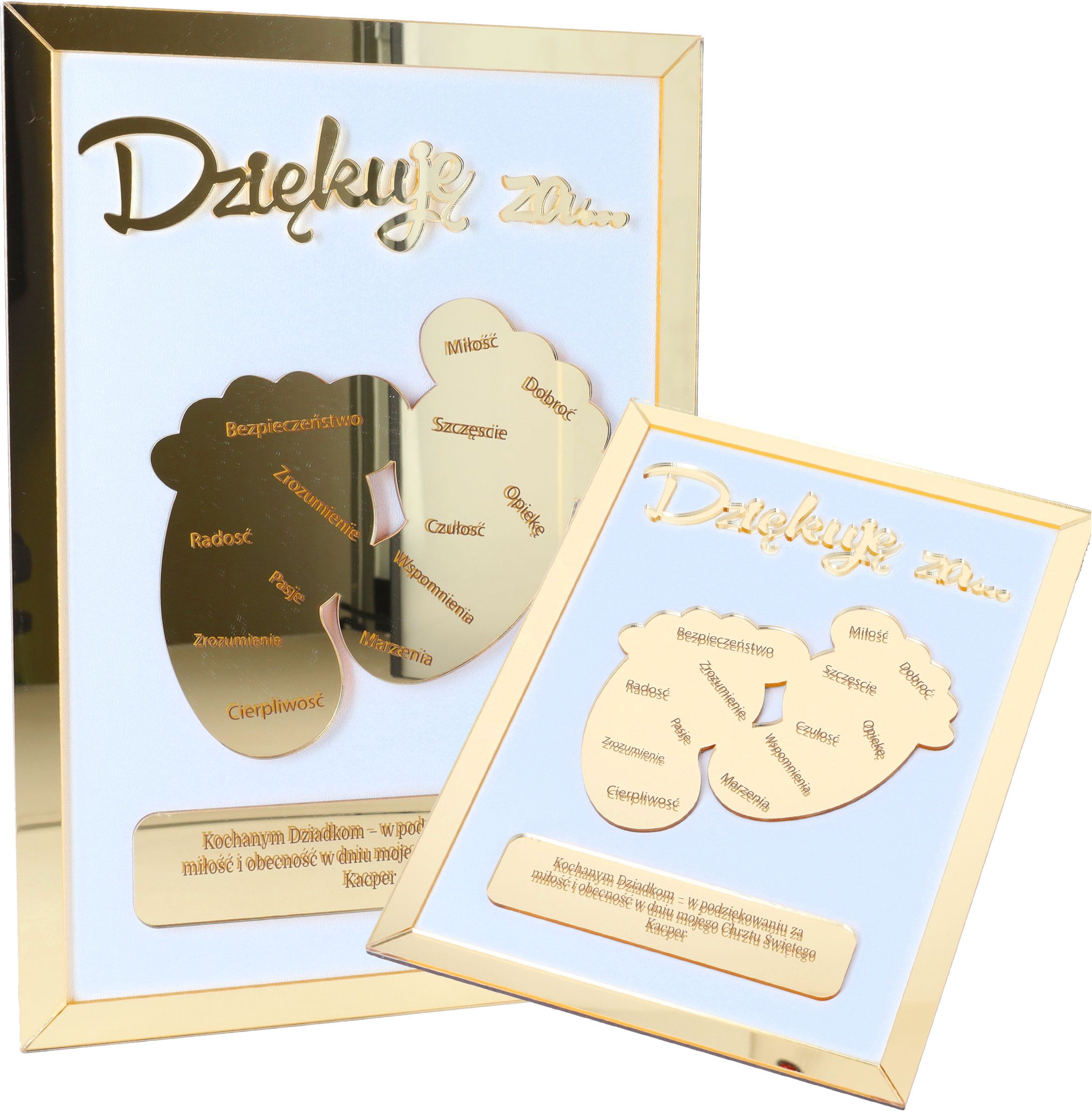 Podziękowanie Chrzest Święty Dziadkowie