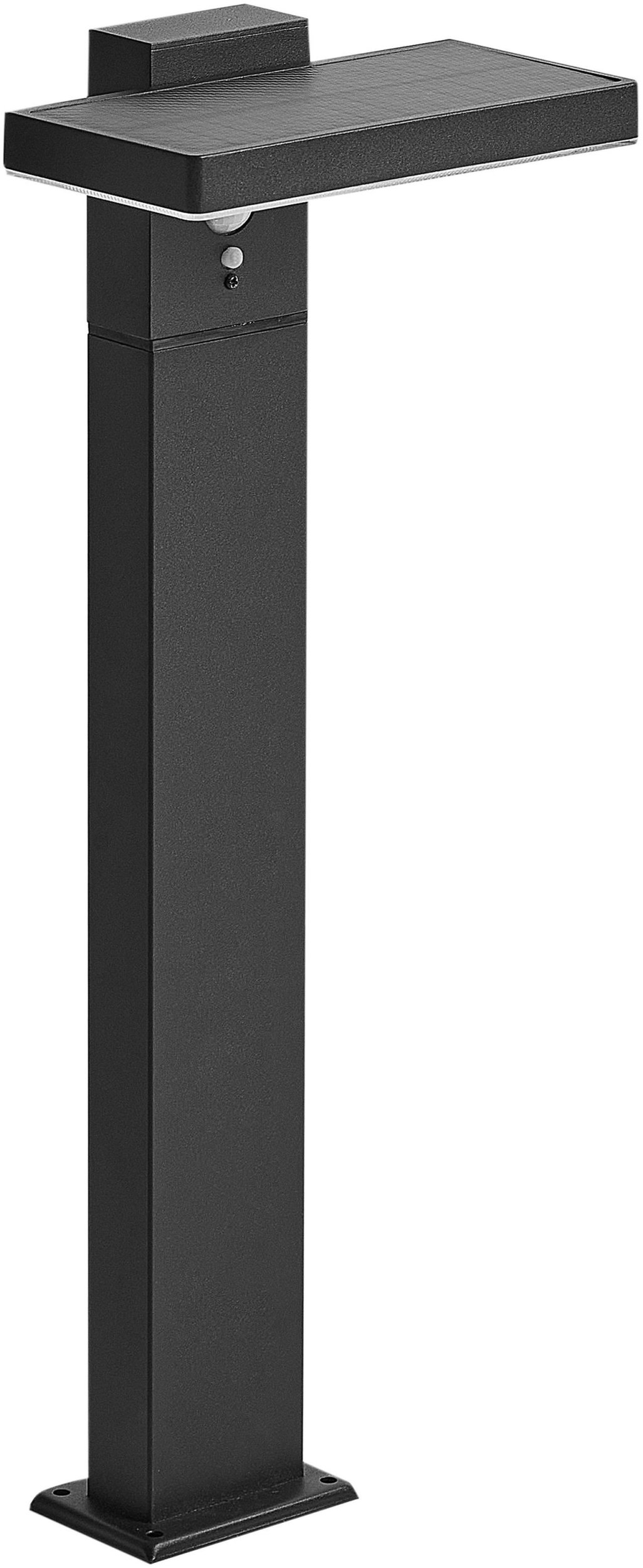 Beliani Lampa ogrodowa solarna LED POPLAR Z czujnikami ruchu czarny