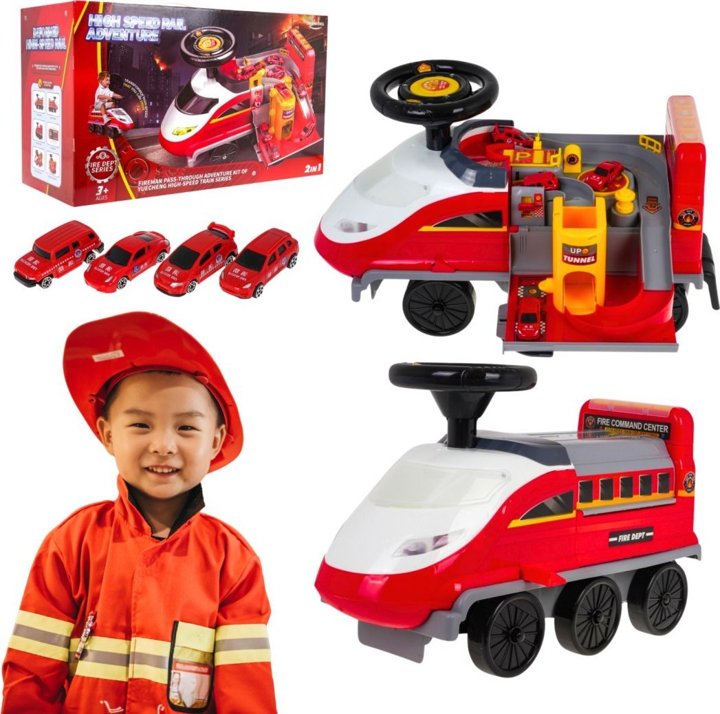 ProNice JEŹDZIK Z PARKINGIEM 2W1 STRAŻ POŻARNA ROZKŁADANA EFEKTY DŹWIĘKOWE