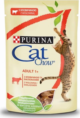 Purina Cat Chow Adult GiJ Wołowina Bakłażan 85g