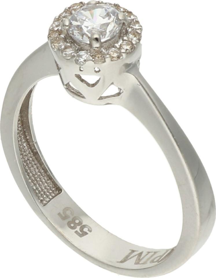 Rosanto Pierścionek z białego złota z cyrkoniami roz.14 585 14k