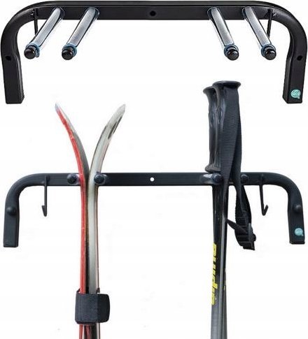 UCHWYT NA NARTY ŚCIENNY METALOWY NA 2 PARY NART