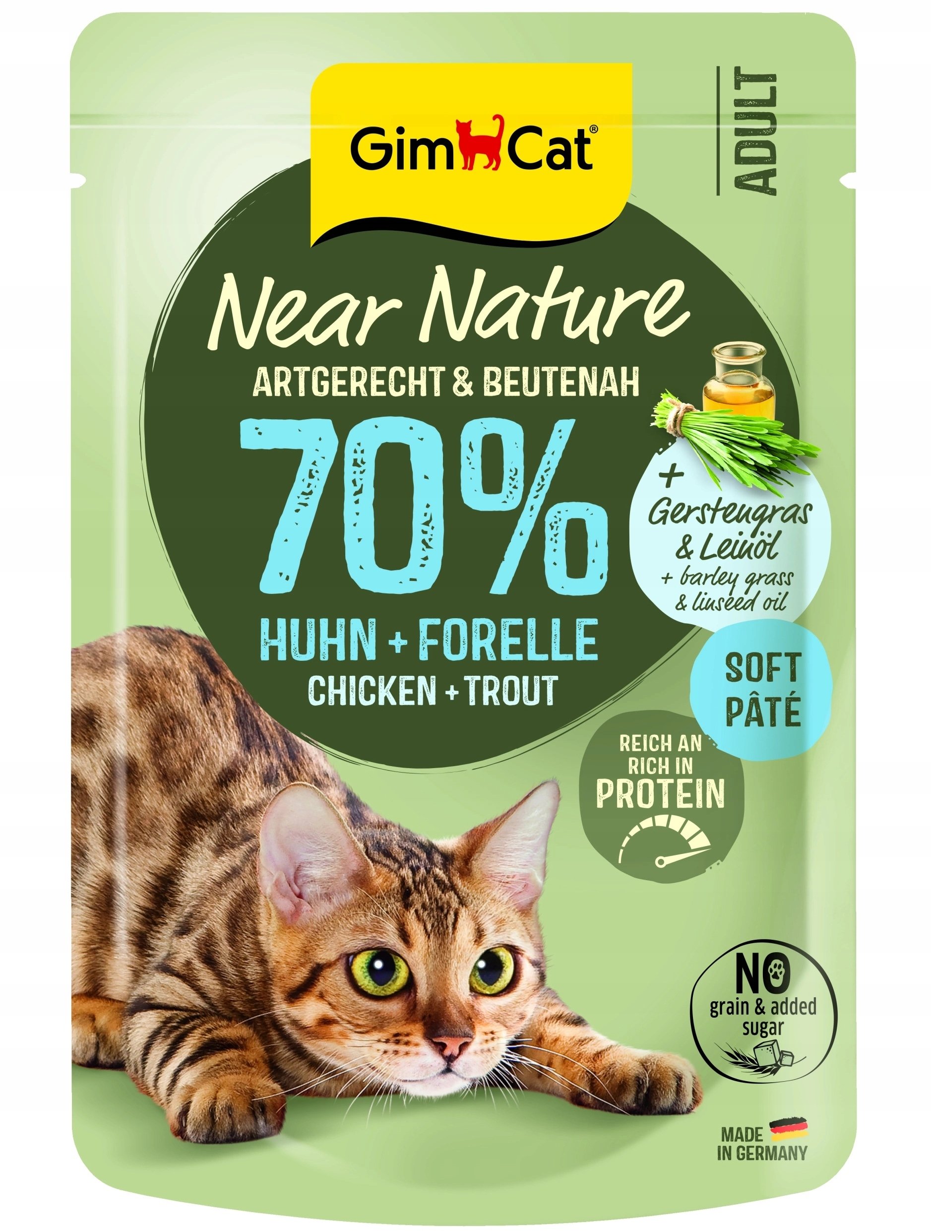 GIMCAT SASZETKA NEAR NATURE KURCZAK/PSTRĄG 85g /16