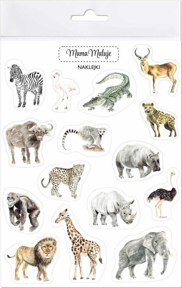 Mama Maluje Naklejki Zwierzęta Afryki