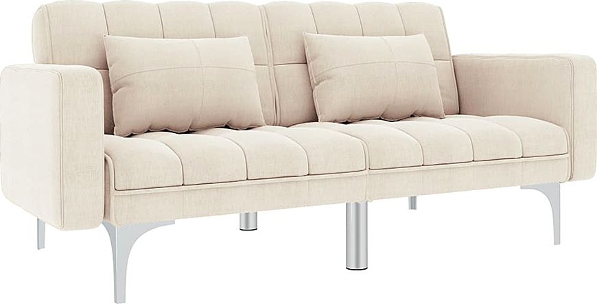 Elior Rozkładana dwuosobowa kremowa sofa - Distira 2D