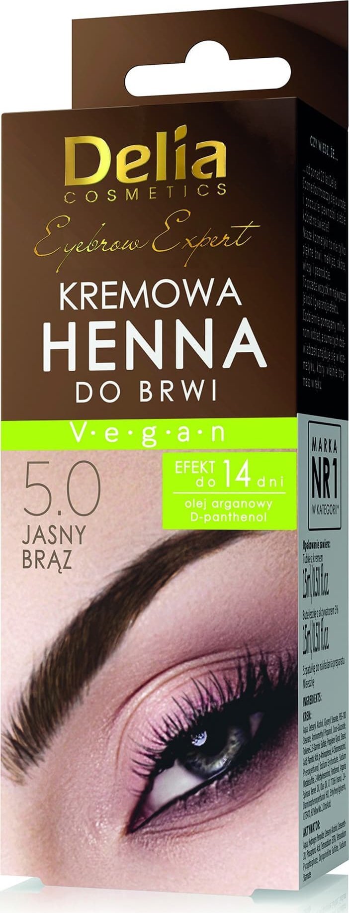 Delia Henna w kremie 5.0 - Jasny brąz 15 ml