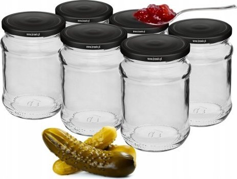 Browin Słoiki na przetwory z zakrętkami 6 szt 250 ml