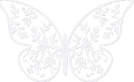 Party Deco "Dekoracje papierowe Motyl, 8 x 5cm (1 op. / 10 szt.)" uniwersalny
