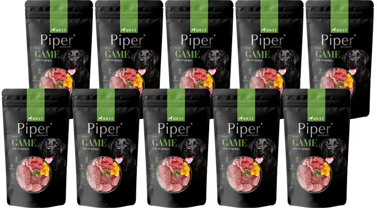 Mokra karma dla psa Piper Animals z dziczyzną i dynią zestaw 10 x 150 g