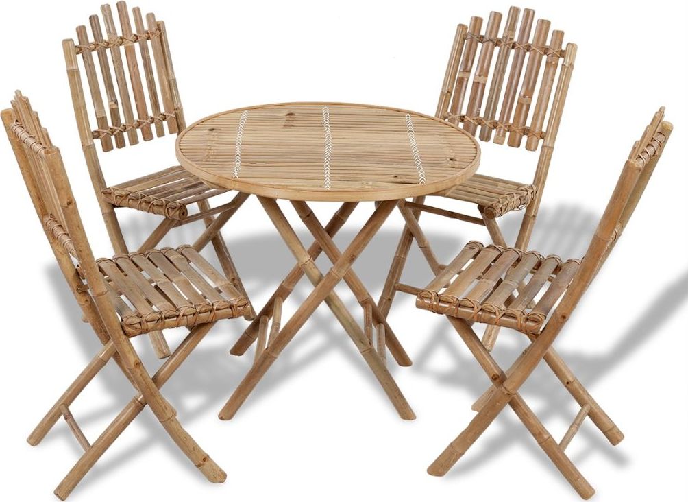 Elior Zestaw mebli ogrodowych z bambusa Lint - brązowy