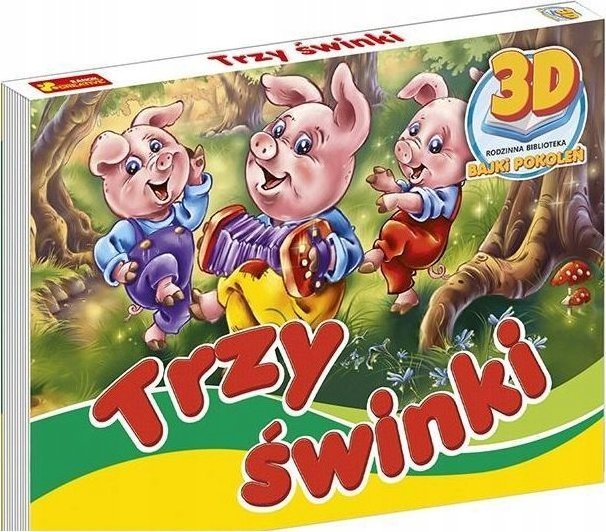 Ranok Książka 3D Trzy świnki bajki z morałem rozkładana