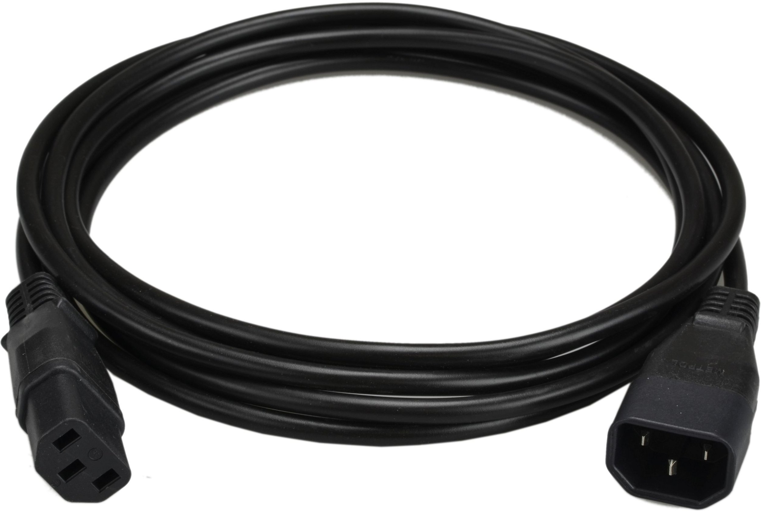 Przedłużacz 230V IEC320 C14/ C13 0,5m czarny