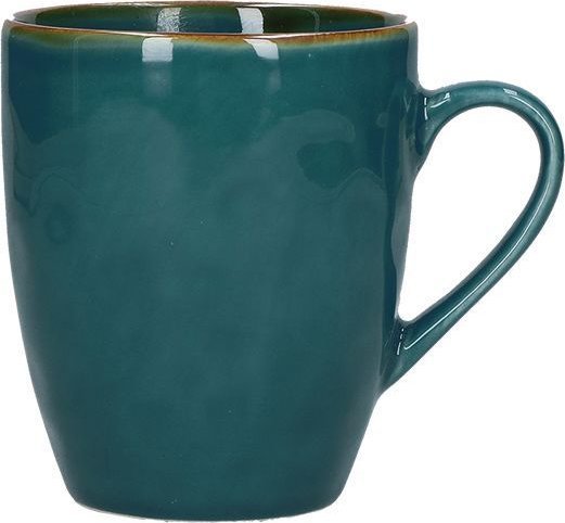 NPC Polska Rose&Tulipani Zestaw 4 kubków śniadaniowych z uchwytem z kamionki 430 ml niebiesko-zielony