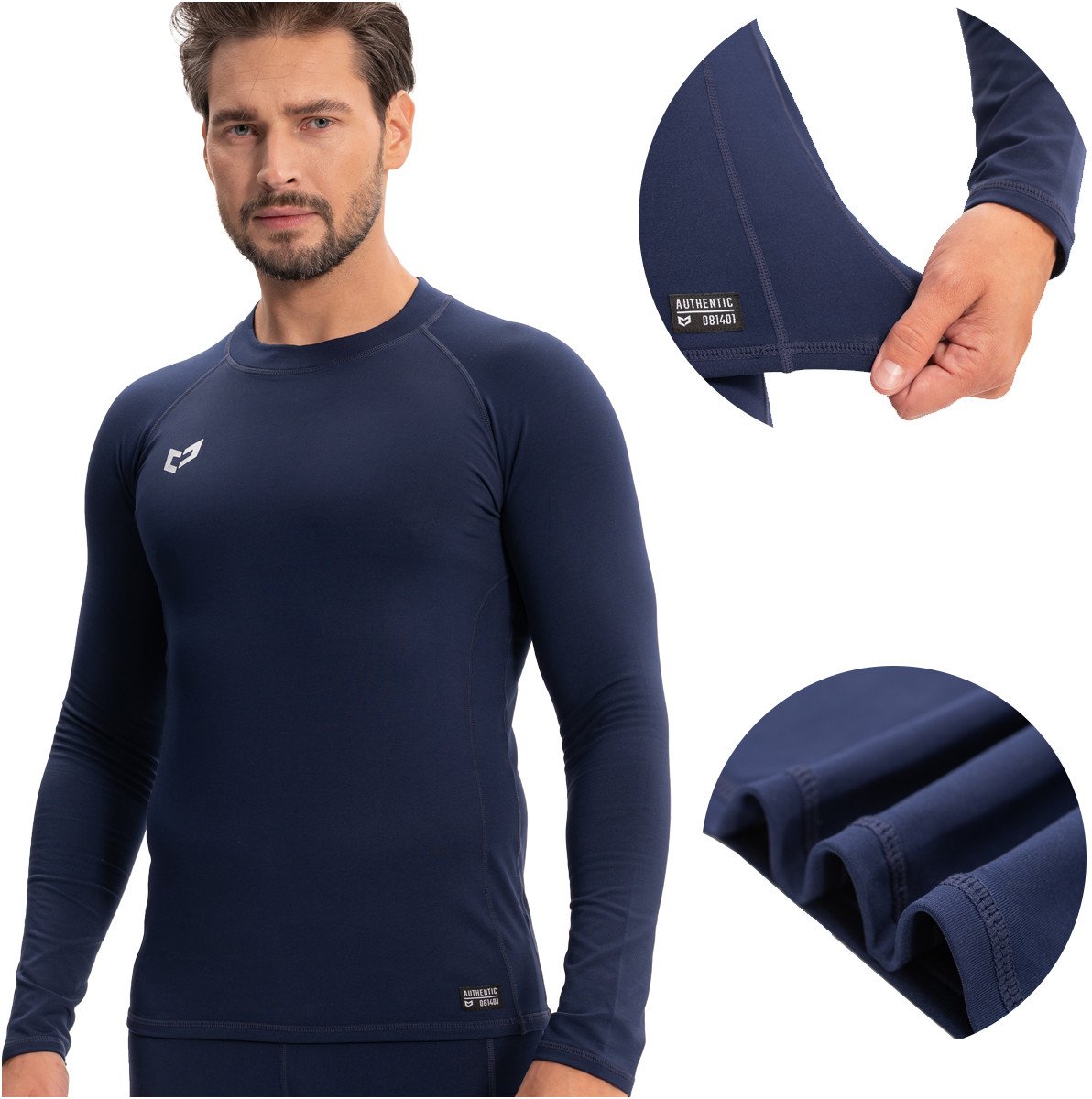 Beon Koszulka termoaktywna męska Beon Skin Pro Ceramic Blue XXL