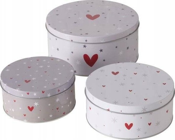 Boltze Zestaw trzech puszek do przechowywania ANELLA, Ø 14-20 cm