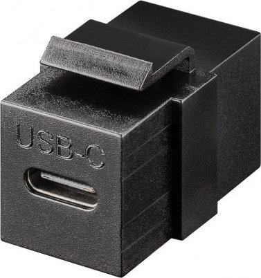 Adapter USB Goobay Moduł Keystone Złącze USB-C, USB 3.2 Gen 2 (10 Gbit/s), czarny - Wersja kolorystyczna czarny