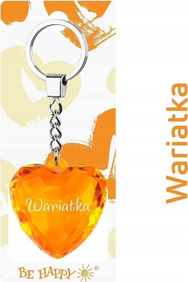 Breloczek Be Happy Brelok serce Wariatka