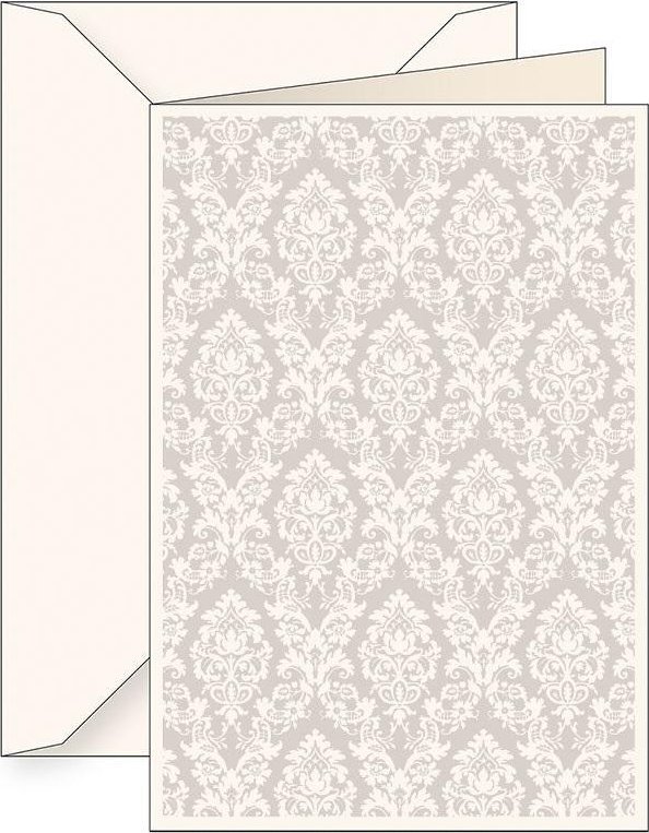 Karnet B6 + koperta 5940 Szare wzory