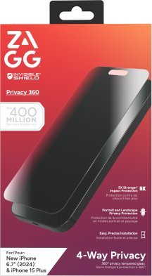 Zagg International ZAGG InvisibleShield Glass Elite Privacy 360 - szkło prywatyzujące do iPhone 15 Plus / 16 Plus (4 kierunki)