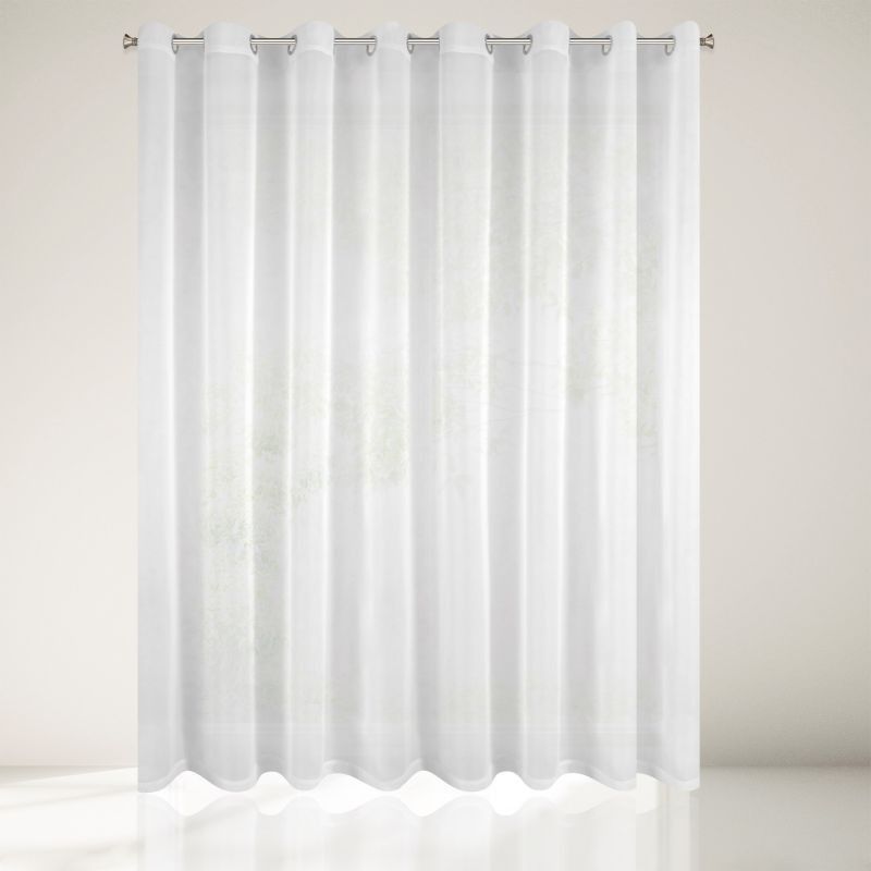 Eurofirany Firana TIA z gładkiego woalu Biały 300X250 PRZE