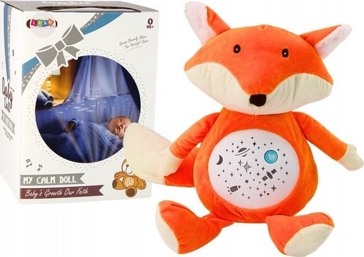 LeanToys Pluszowy Miś Usypiający Światła Dźwięki Tryb Nocny i Dzienny Lisek