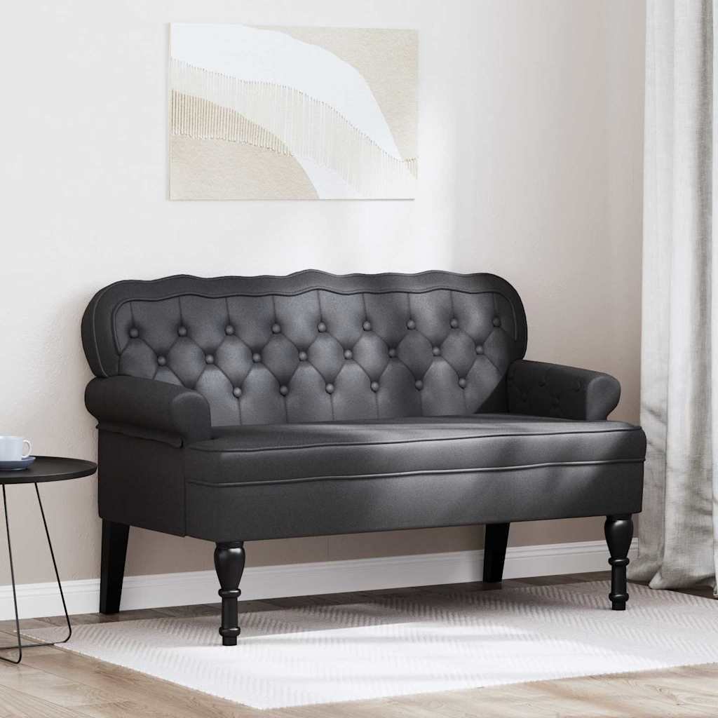 vidaXL Fotel Chesterfield Czarny 119.5 x 64.5 x 75 cm