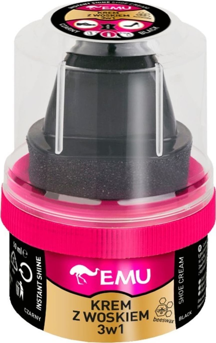 Vaco EMU Krem do butów z woskiem 3w1 - czarny 50ml