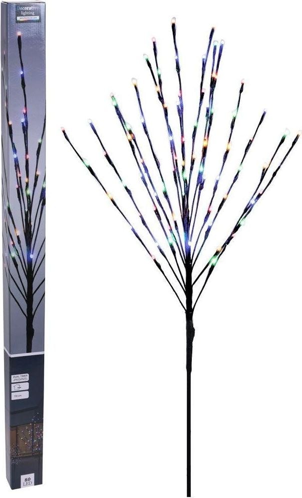 Dekoracja świąteczna Home Styling Collection Drzewko 80 LED choinka z lampkami święcąca 110 cm kolor