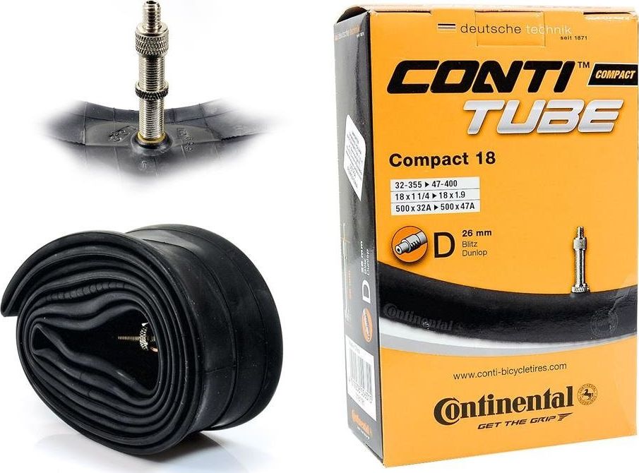 Continental Dętka Continental Compact 17/18'' x 1,25'' - 1,75'' wentyl dunlop 26 mm uniwersalny