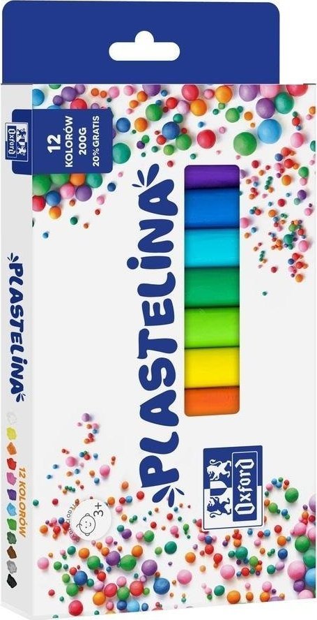 Oxford Plastelina Oxford 12 kolorów 200g