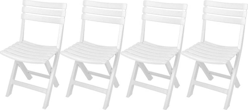 ProGarden ZESTAW 4 KRZESEŁ CATERINGOWYCH PLASTIKOWY SKLADANCYH KOMODO BIAŁY
