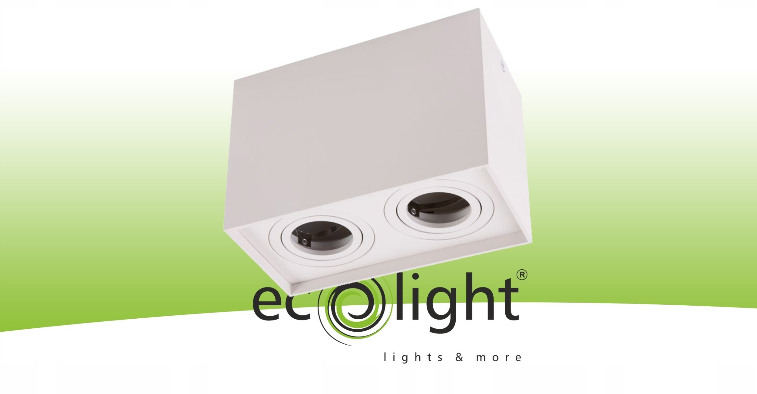 Oprawa Halogenowa GU10 Natynkowa Kwadrat Podwójna Biała OHN-22B