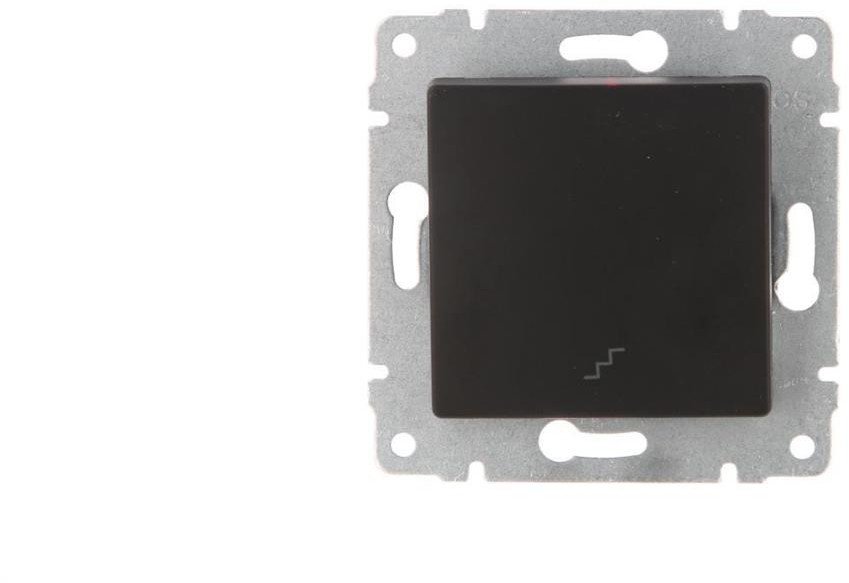 VENA Łącznik schodowy z klawiszem bez ramki 16AX250V czarny mat 510916