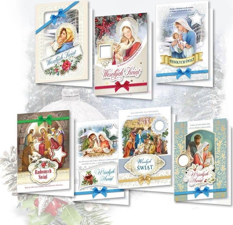 Top Graphic Karnet DL BN z opłatkiem, religia (10szt) MIX