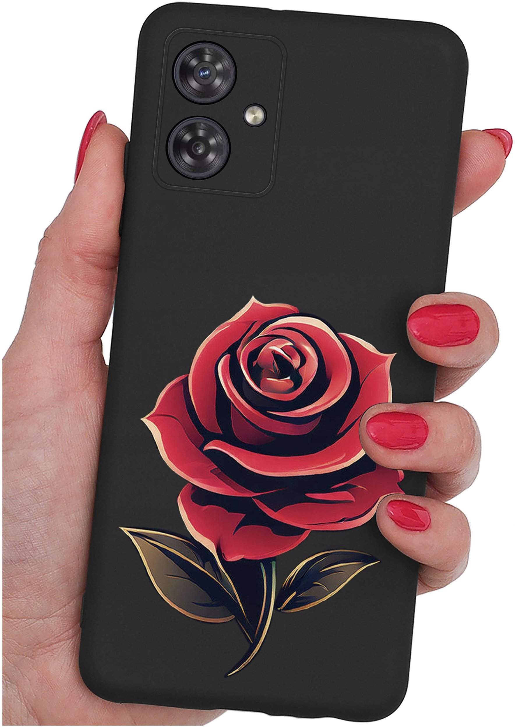 Etui do Motorola G54 5G|Power Edition WZORY |SILIKONOWE MATT CASE + SZKŁO