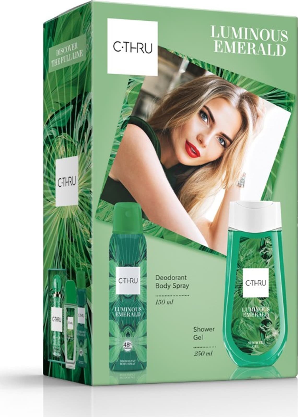 C-Thru C-THRU Zestaw prezentowy Luminous Emerald (Dezodorant spray 150ml + Żel pod prysznic 250ml)