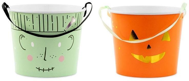 Wiaderka na cukierki Halloween 13,5cm 2szt