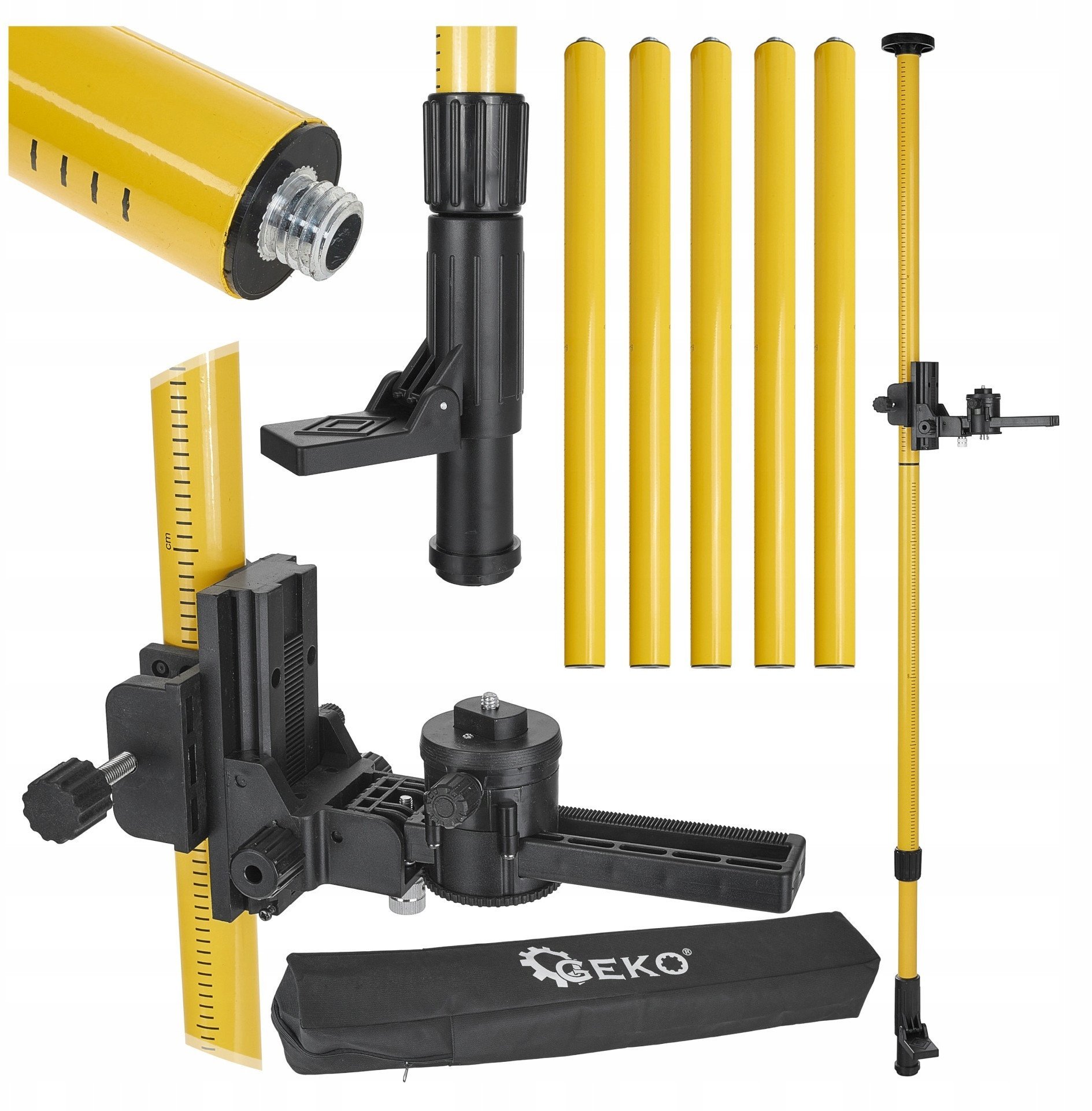 Kolumna rozporowa teleskopowa do lasera 420cm + adapter do skosów (8)