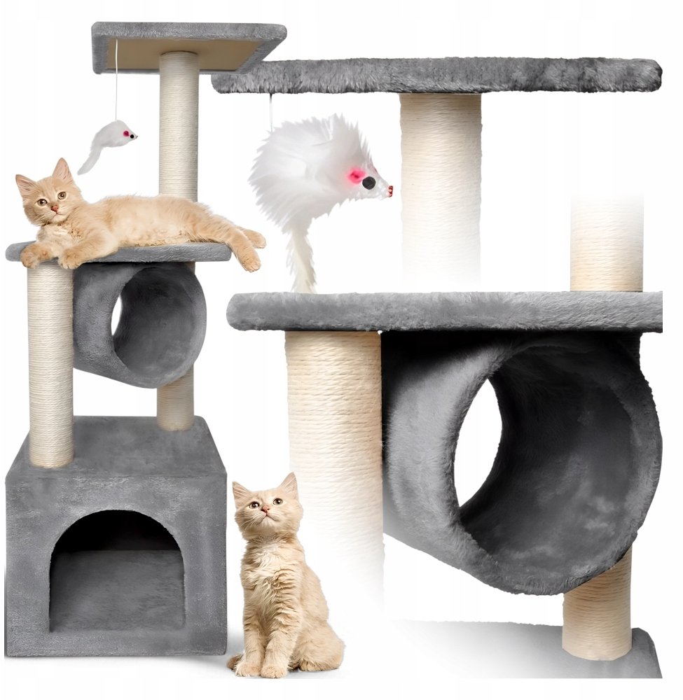 Hitbaits DRAPAK DLA KOTA 93X31X31CM jasnoszary KANZA