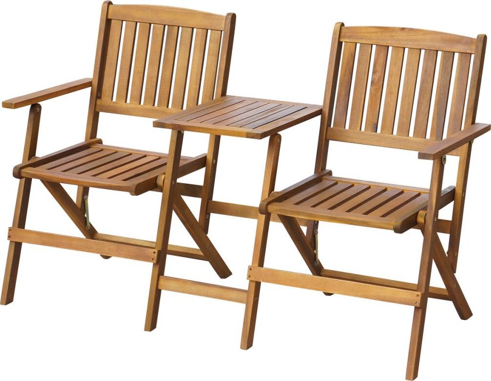 Elior drewniana ławka ogrodowa Lango, brązowa (4071)