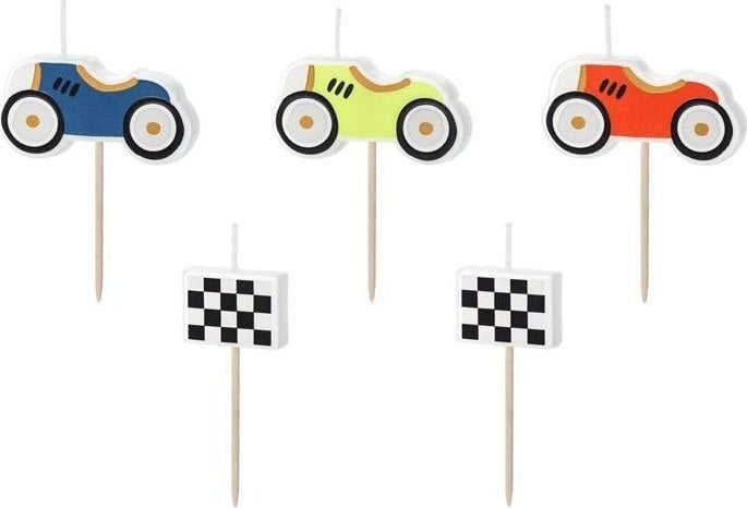 Świeczki urodzinowe Autka 2-3cm 5szt