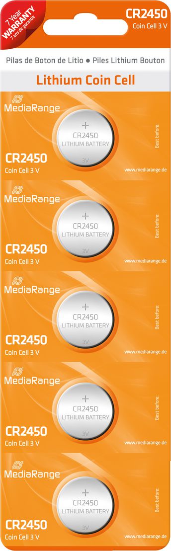 MediaRange Bateria CR2450 540mAh 5 szt.