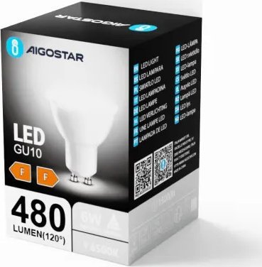 Aigostar Żarówka LED GU10 6W 6500K zimna LED GU10 6W 6500K