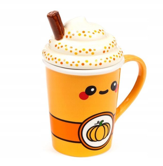 Puckator Kubek ceramiczny z przykrywką - Pumpkin Spiced