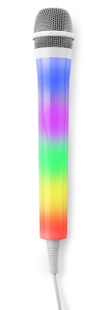 Mikrofon karaoke z oświetleniem LED RGB RGB KMD55W biały one size