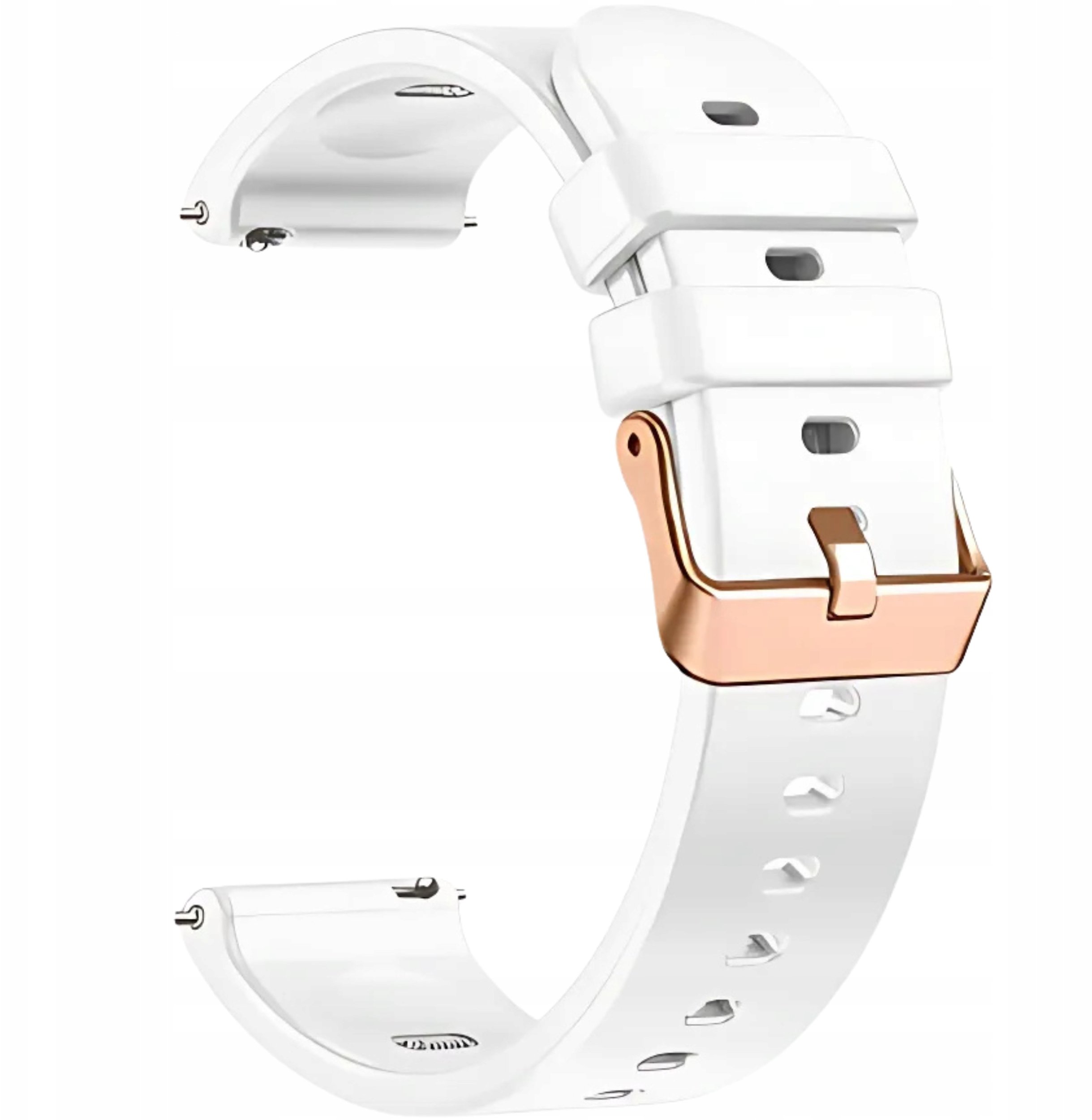 PASEK SILIKONOWY DO SMARTWATCHA ZEGARKA BIAŁY 20 MM UNIWERSLANY