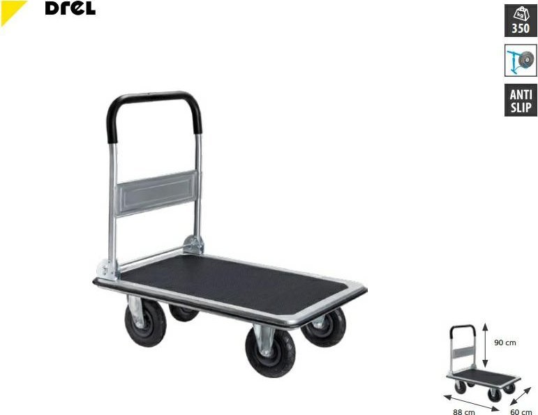 Condor .Wózek transportowy stalowy 4-kołowy do 350kg Condor - 819076