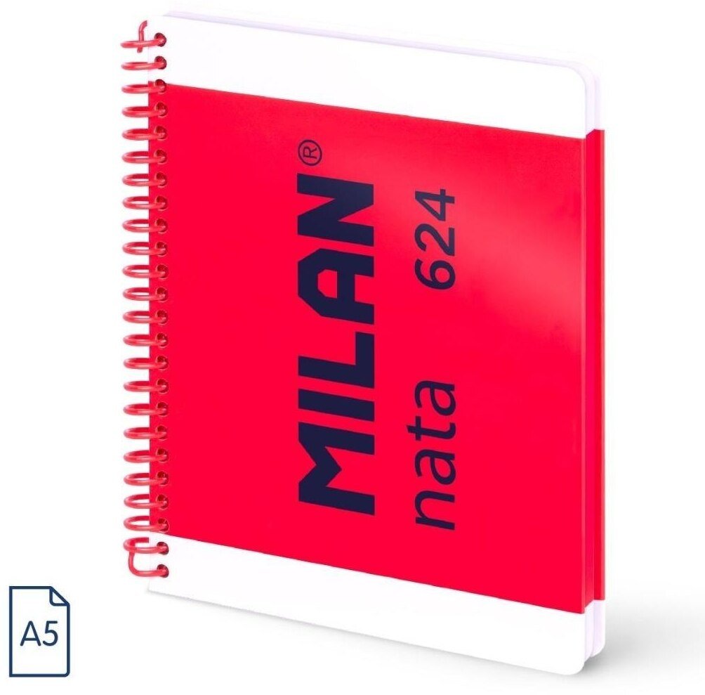 Milan Zeszyt na spirali A5/80K linia 1918 różowy