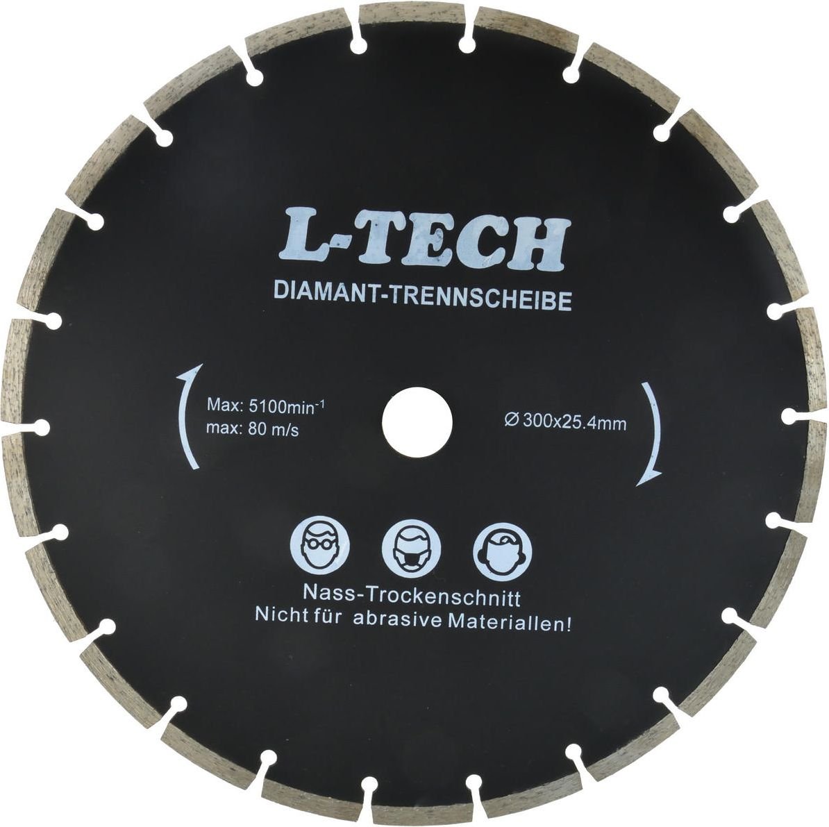 Geko tarcza diamentowa 300x8x25,4mm segmentowa L-TECH czarna (G00227)